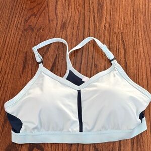 Nike Light Blue and Navy Sports Bra